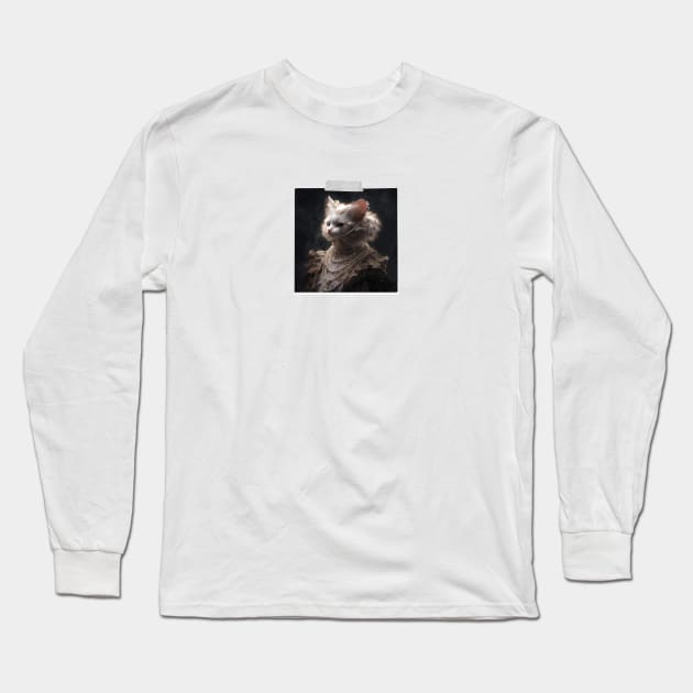 ◆RONRON◆ RIBBON CATS T SHIRT WHITE Ronron - Cats - Long Sleeve T-Shirt | TeePublic